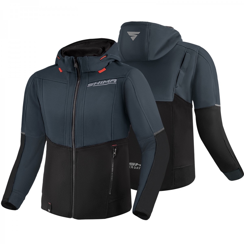 Dame motorcykelsweatshirt Shima Daybreaker sort-grå