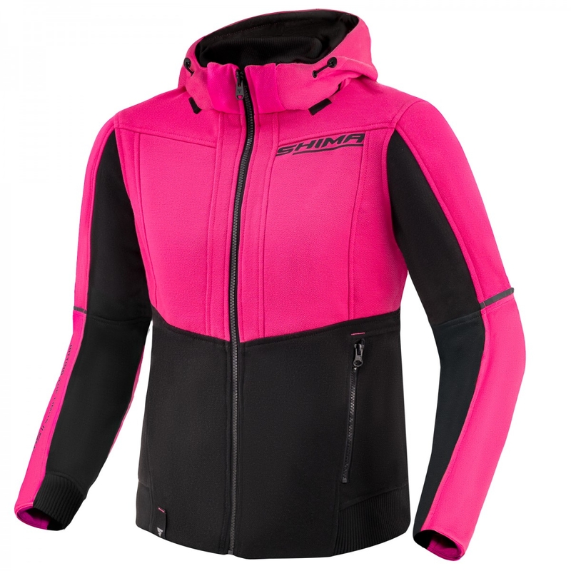 Dame motorcykelsweatshirt Shima Daybreaker sort-pink