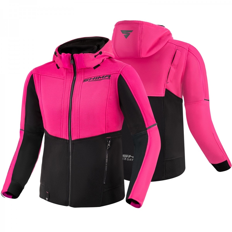 Dame motorcykelsweatshirt Shima Daybreaker sort-pink