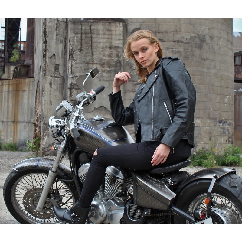 Dame læder Crook RSA Chopper sort