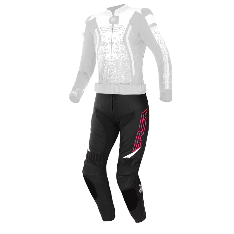 RSA GT2 Black-White-Fluo Pink motorcykelbukser til kvinder udsalg