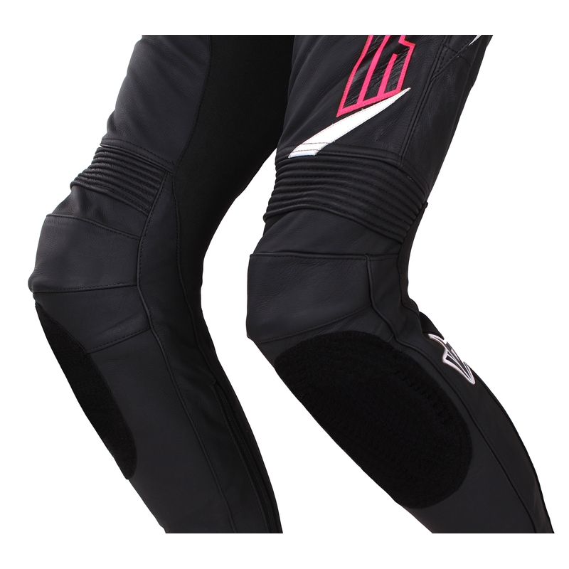RSA GT2 Black-White-Fluo Pink motorcykelbukser til kvinder udsalg