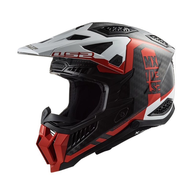 Motocrosshjelm LS2 MX703 C X-Force Victory sort-rød-hvid