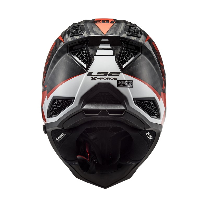 Motocrosshjelm LS2 MX703 C X-Force Victory sort-rød-hvid
