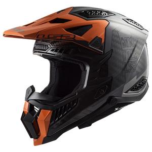 Motocrosshjelm LS2 MX703 C X-Force Victory sort-titanium-orange