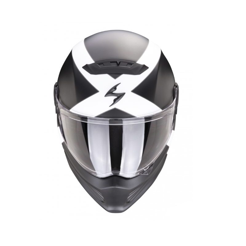 Motorcykelhjelm SCORPION COVERT FX GALLUS sort og hvid