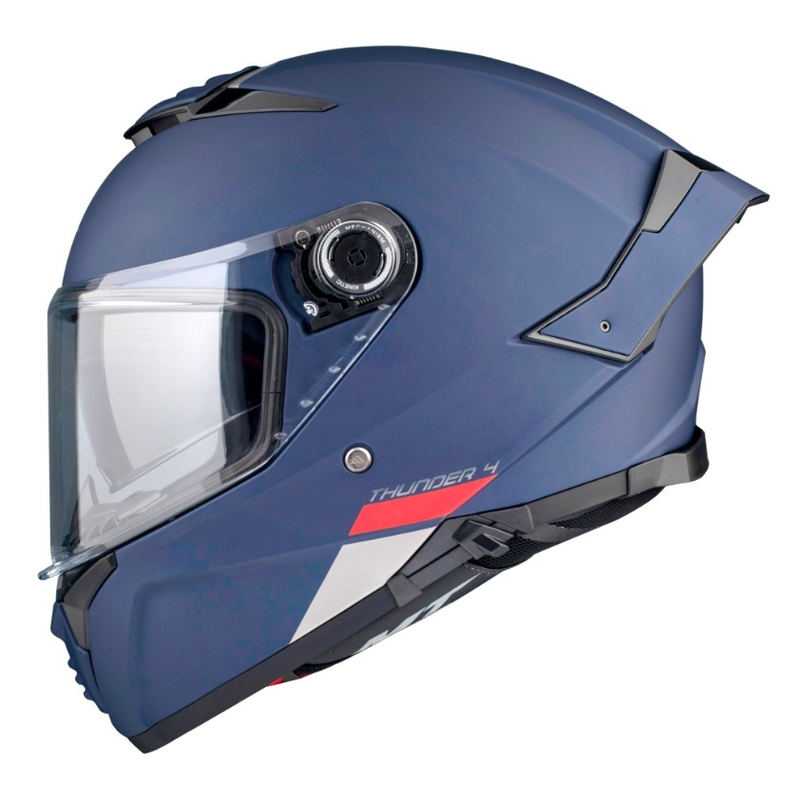 MT FF118SV Thunder 4 SV integreret motorcykelhjelm blå mat udsalg