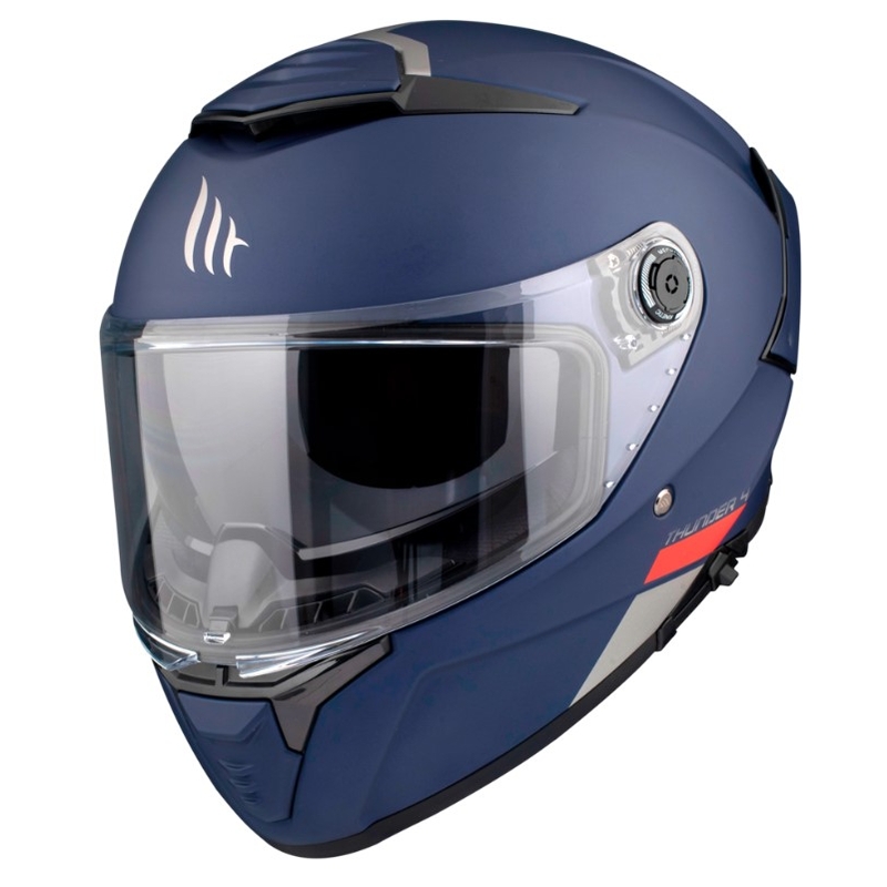 MT FF118SV Thunder 4 SV integreret motorcykelhjelm blå mat udsalg
