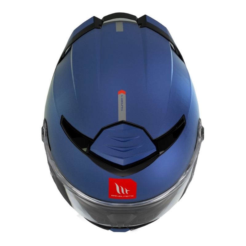 MT FF118SV Thunder 4 SV integreret motorcykelhjelm blå mat udsalg