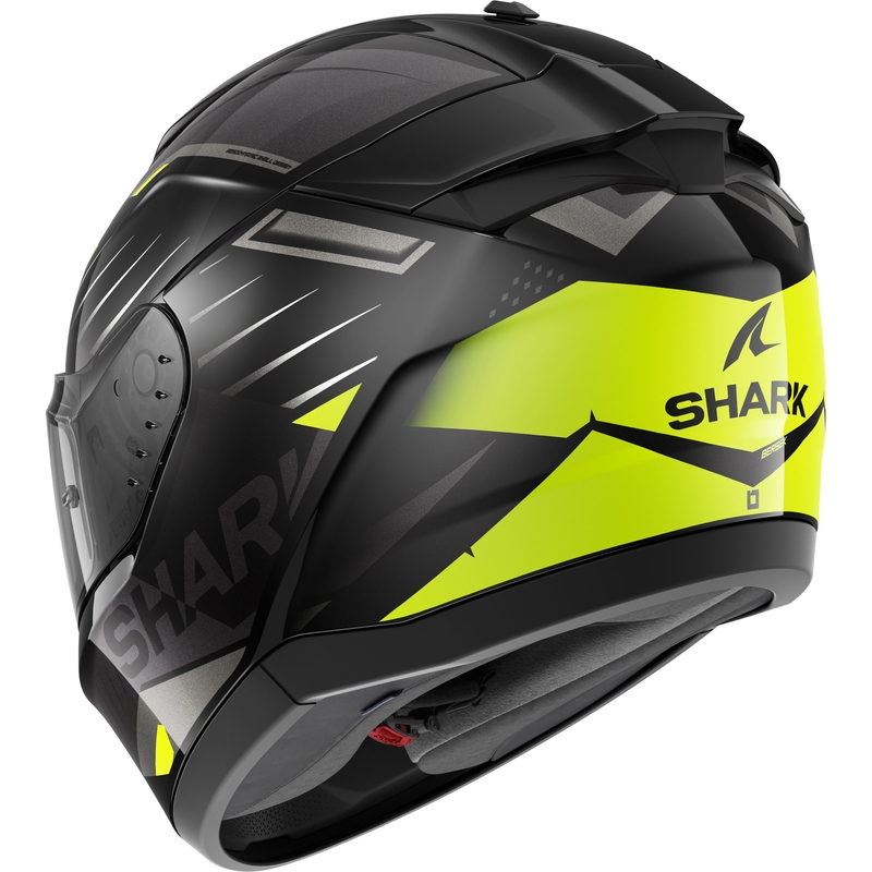 Integreret motorcykelhjelm SHARK RIDILL 2 BERSEK sort-grå-fluogul