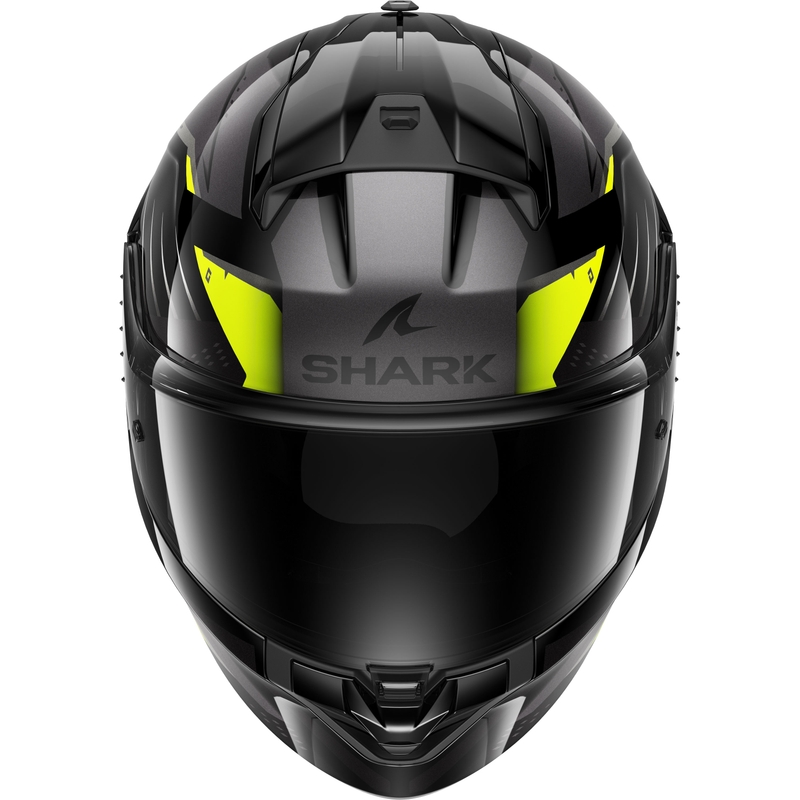 Integreret motorcykelhjelm SHARK RIDILL 2 BERSEK sort-grå-fluogul