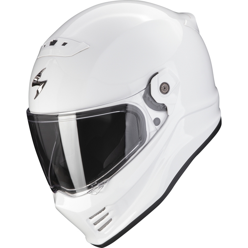 Integreret motorcykelhjelm SCORPION COVERT FX hvid