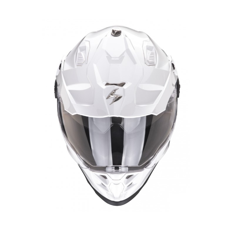 Enduro-motorcykelhjelm SCORPION ADF-9000 AIR Solid perlehvid