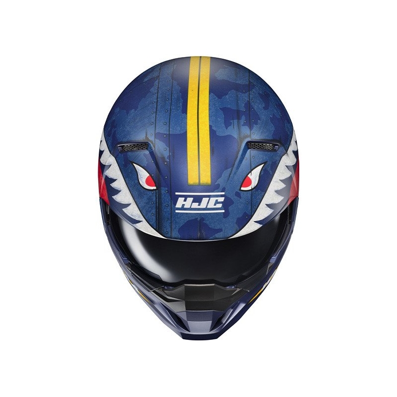Åben hjelm med maske HJC i20 Vanguard Call Of Duty MC2SF hvid-gul-rød-blå