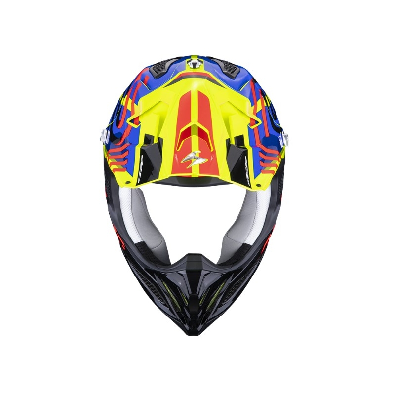Motocrosshjelm Scorpion VX-22 Air Neox sort-rød-blå-fluogul