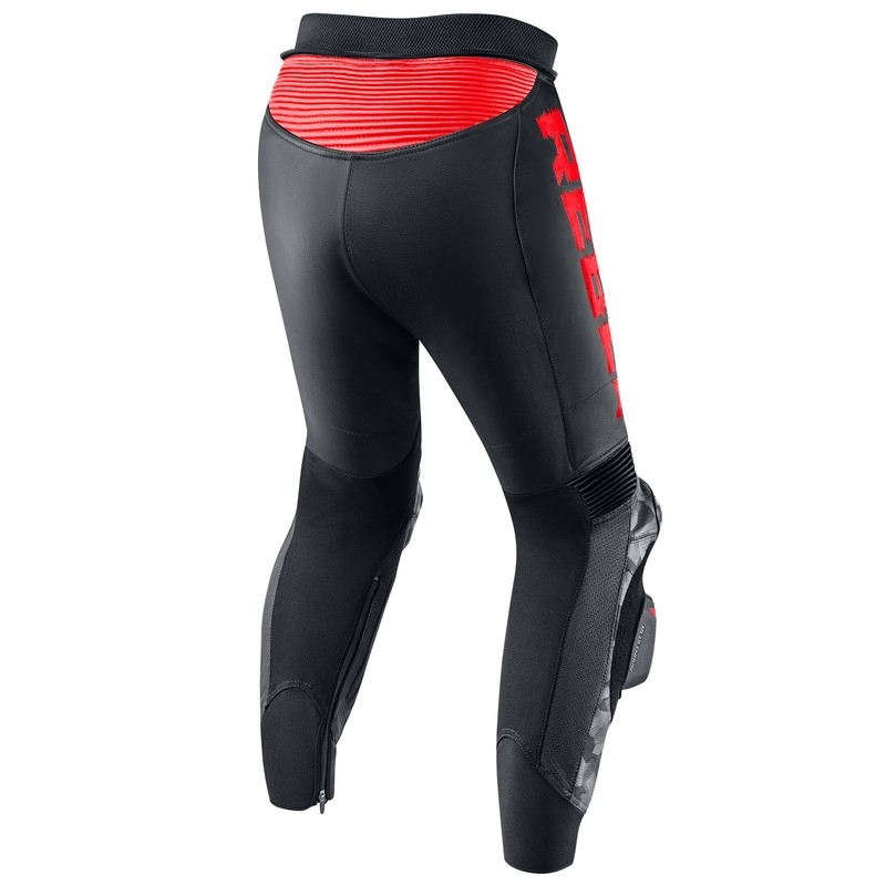 Rebelhorn Rebel Black-Fluo Red motorcykelbukser udsalg