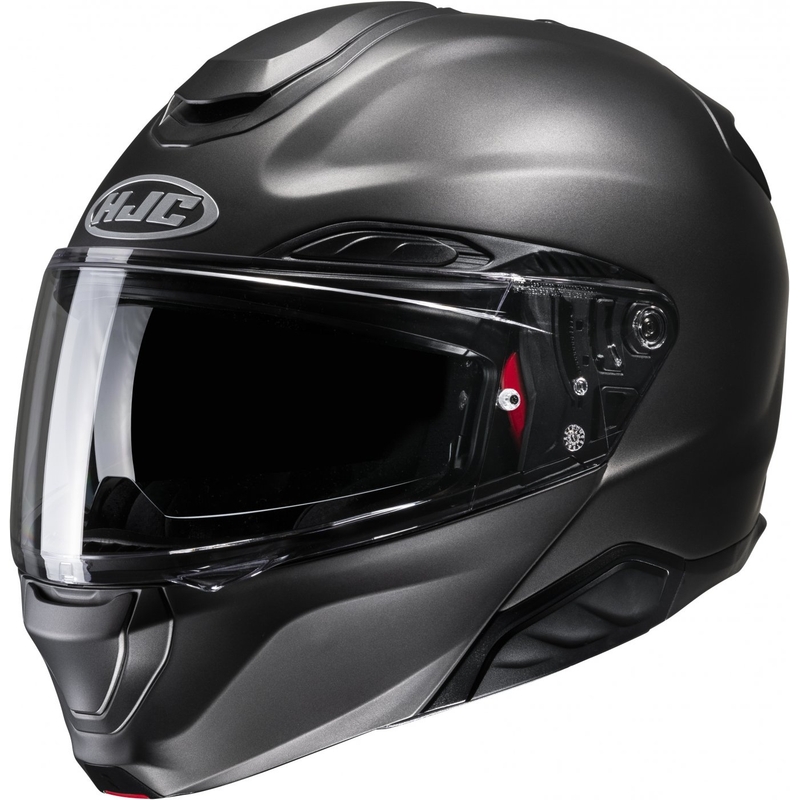 Flip-up motorcykelhjelm HJC RPHA 91 Solid semi-flad titanium