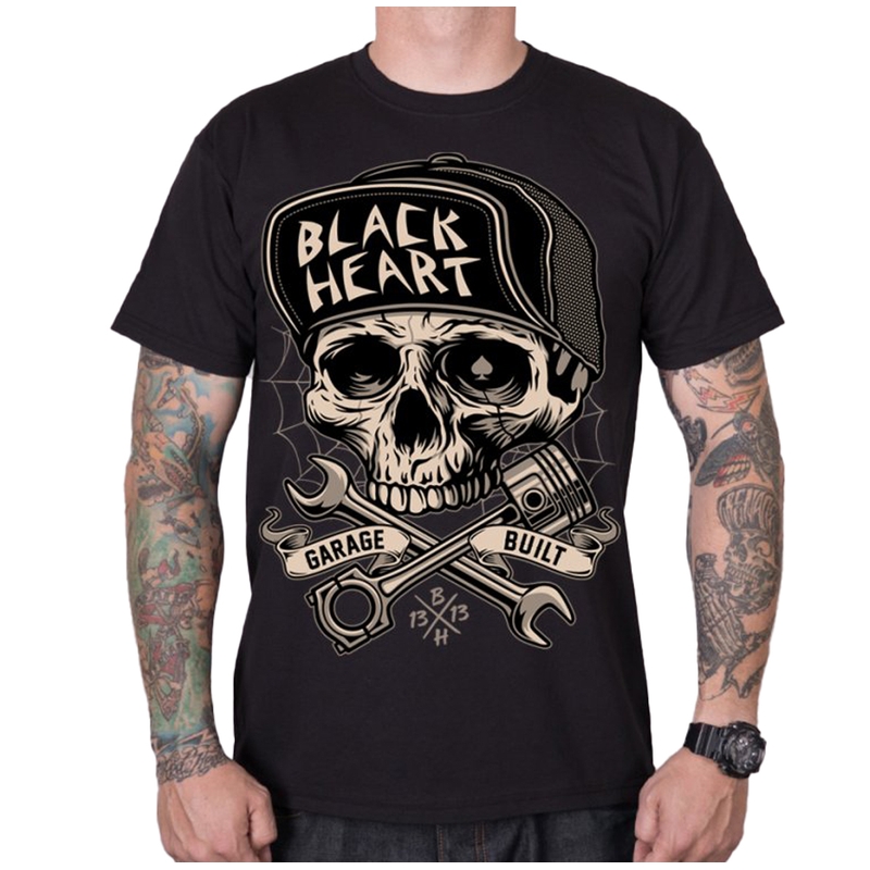 T-shirt til mænd Black Heart Garage Built