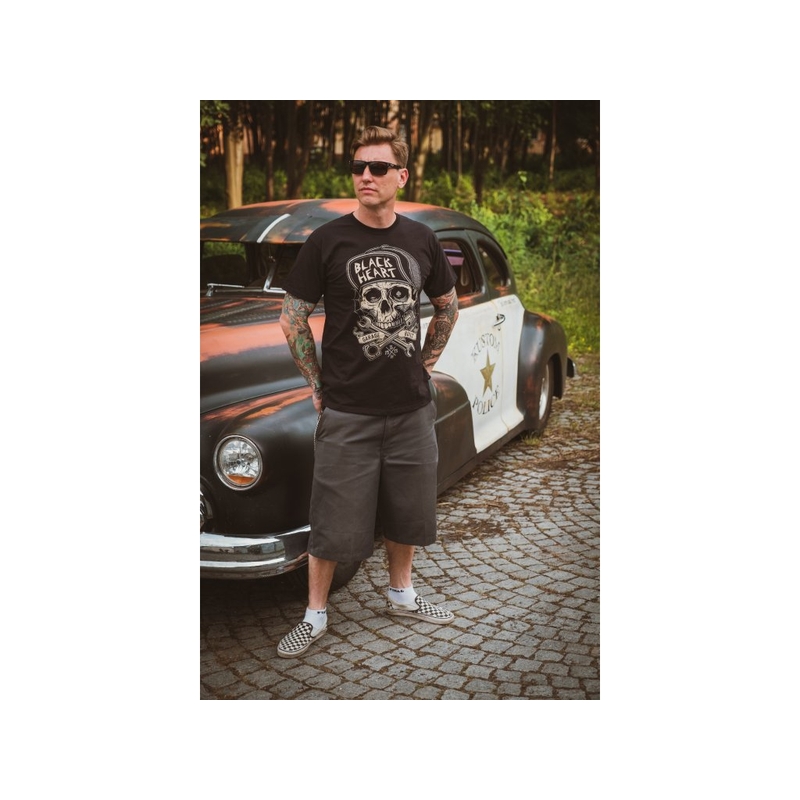 T-shirt til mænd Black Heart Garage Built