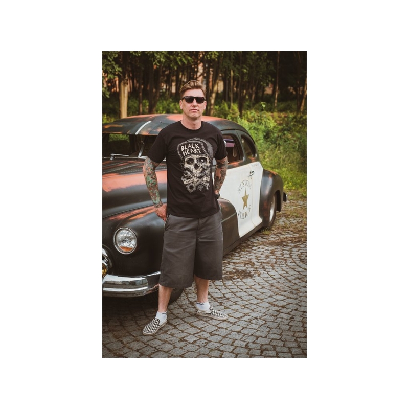 T-shirt til mænd Black Heart Garage Built