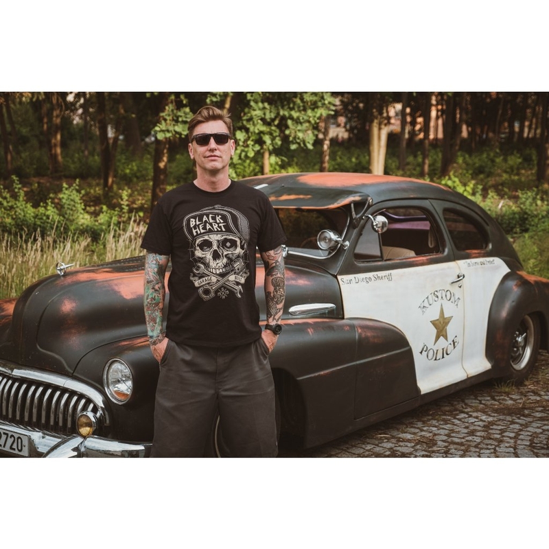 T-shirt til mænd Black Heart Garage Built