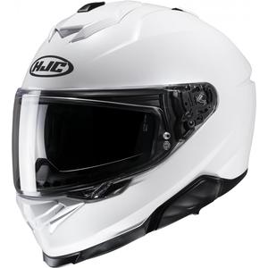 HJC i71 Solid pearl white integreret motorcykelhjelm