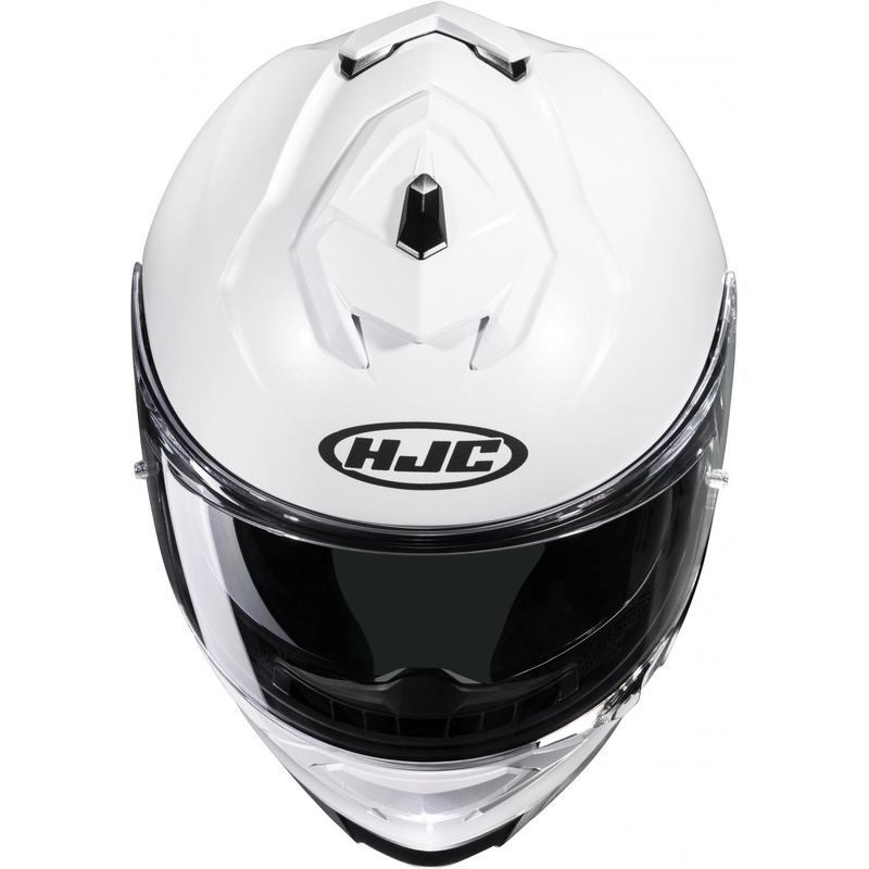 HJC i71 Solid pearl white integreret motorcykelhjelm