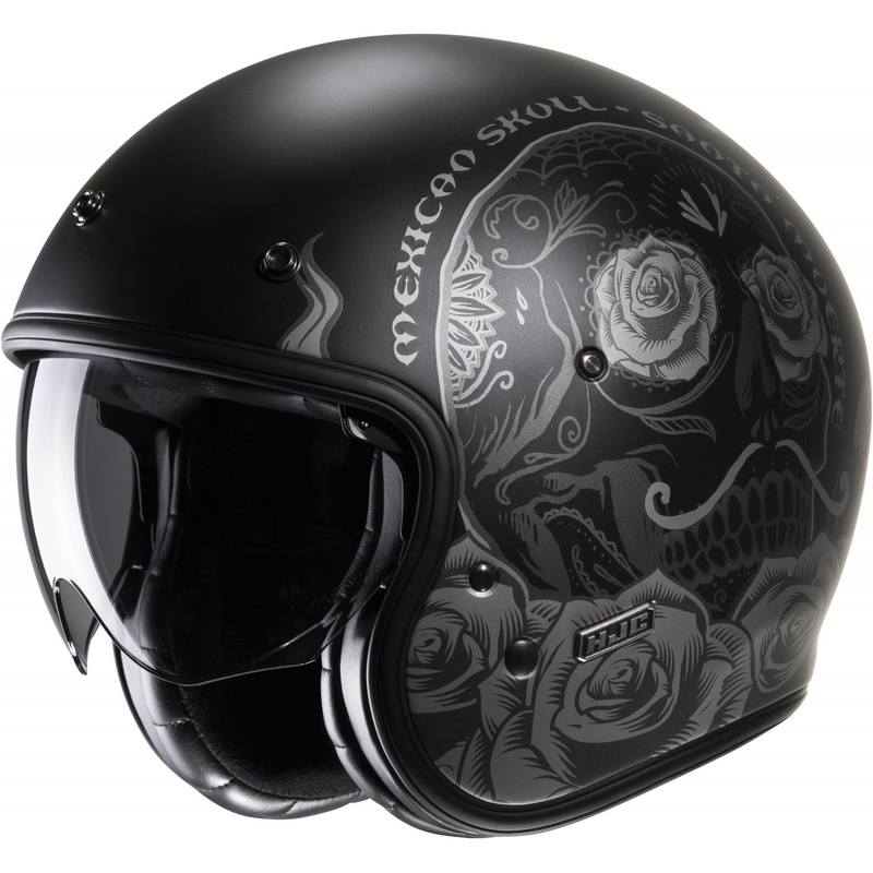 Åben motorcykelhjelm HJC V31 Desto MC5SF sølv-sort