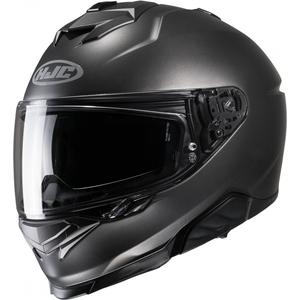 HJC i71 Solid Semi Flat titanium integreret motorcykelhjelm