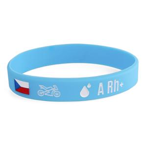 Moto-armbånd i silikone med blodtype A RH+