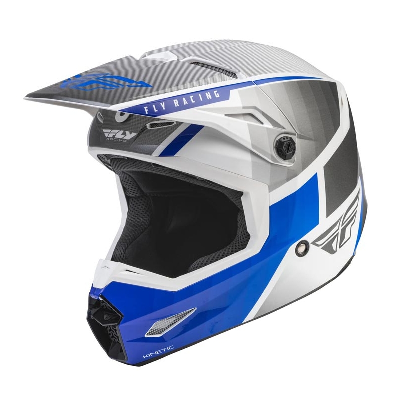 Motokrosová přilba FLY Racing Kinetic Drift modro-šedo-bílá