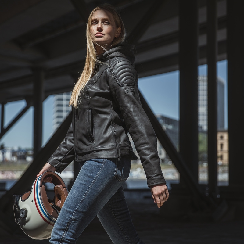Dame motorcykeljakke Rebelhorn Impala sort
