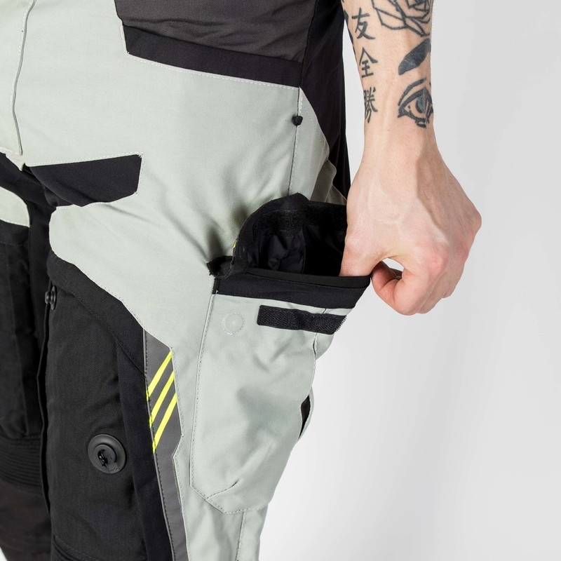 Rebelhorn Patrol Grey-Black-Fluo Yellow motorcykelbukser udsalg