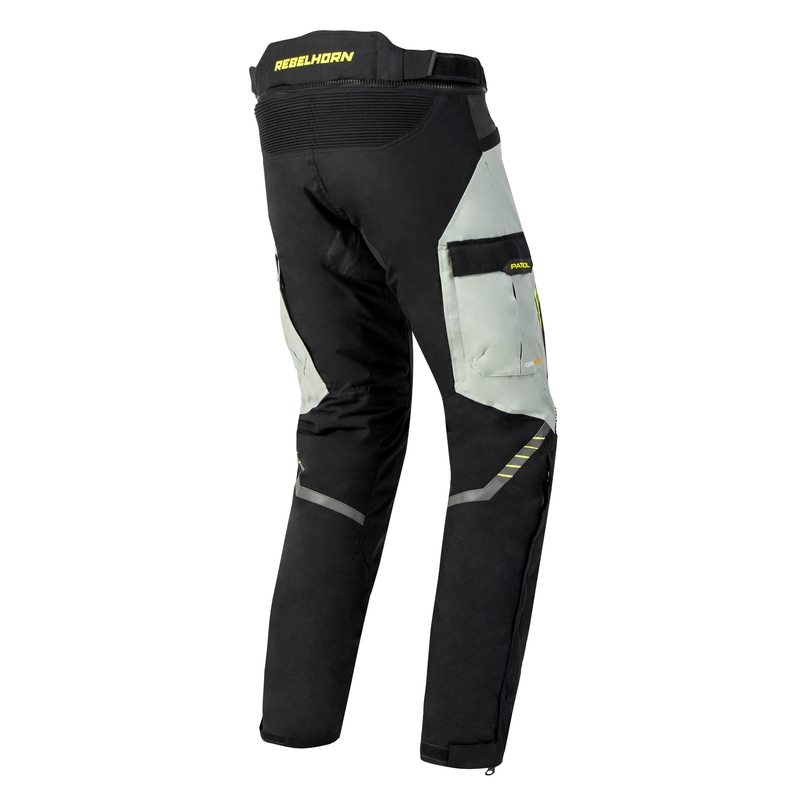Rebelhorn Patrol Grey-Black-Fluo Yellow motorcykelbukser udsalg