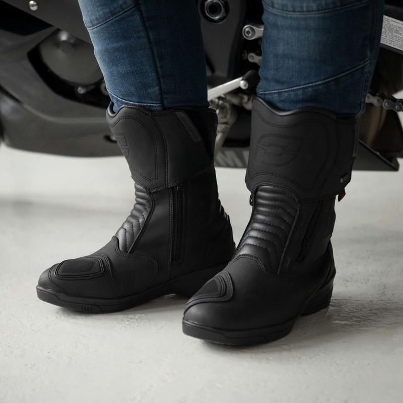 Ozone Rapid Black Matte motorcykelstøvler til kvinder