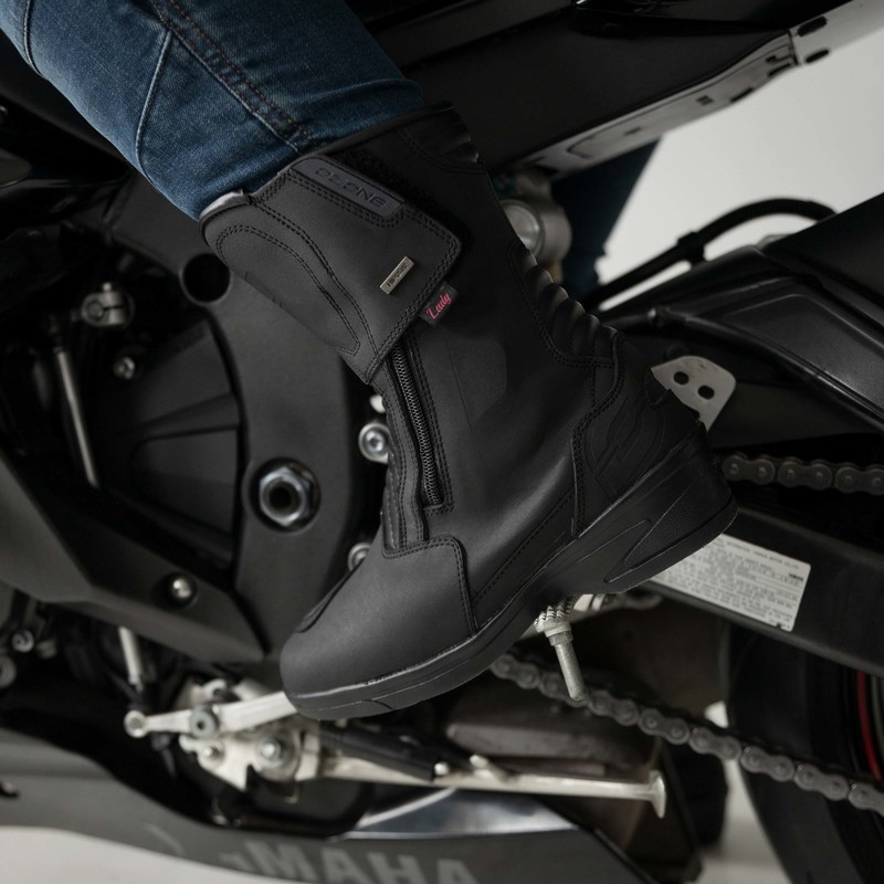 Ozone Rapid Black Matte motorcykelstøvler til kvinder