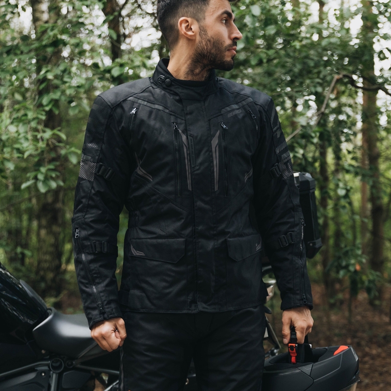Ozone Tour III motorcykeljakke sort