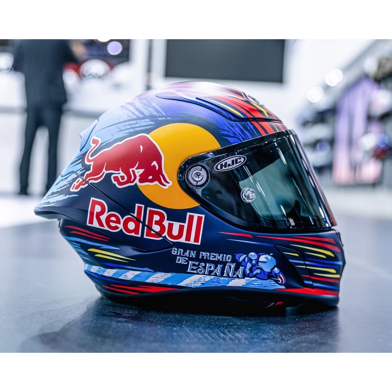 Integreret motorcykelhjelm HJC RPHA 1 Redbull Jerez GP MC21SF rød-gul-blå
