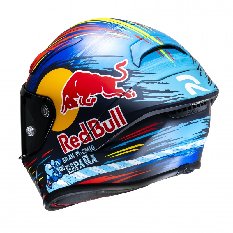Integreret motorcykelhjelm HJC RPHA 1 Redbull Jerez GP MC21SF rød-gul-blå