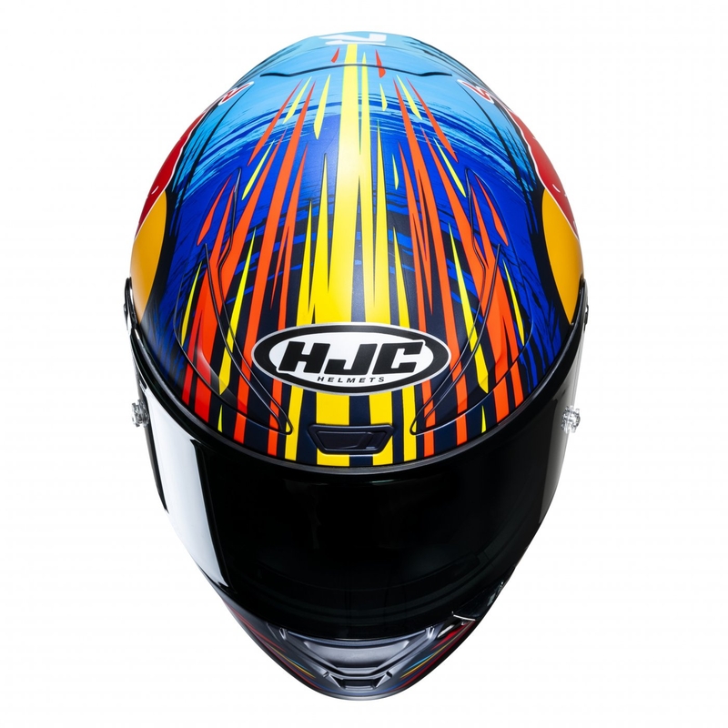 Integreret motorcykelhjelm HJC RPHA 1 Redbull Jerez GP MC21SF rød-gul-blå