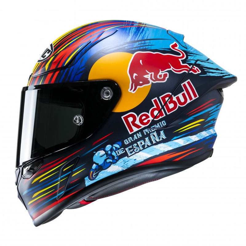 Integreret motorcykelhjelm HJC RPHA 1 Redbull Jerez GP MC21SF rød-gul-blå