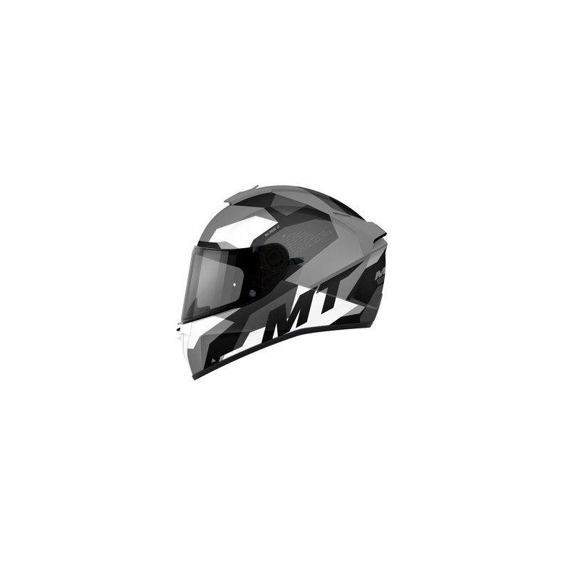 MT Blade 2 SV Fade B0 sort-grå-hvid integreret motorcykelhjelm