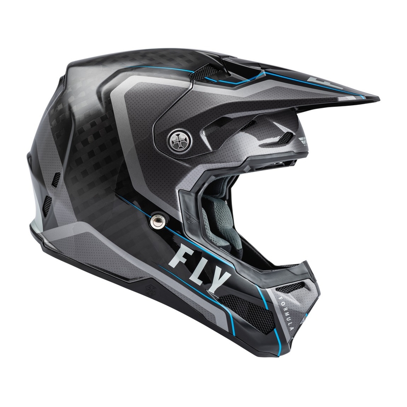 Motocrosshjelm FLY Racing Formula Axon sort-grå-blå