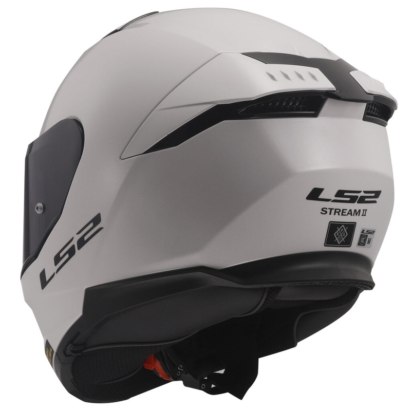 LS2 FF808 Stream II full face motorcykelhjelm hvid blank