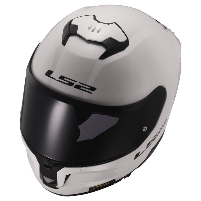 LS2 FF808 Stream II full face motorcykelhjelm hvid blank
