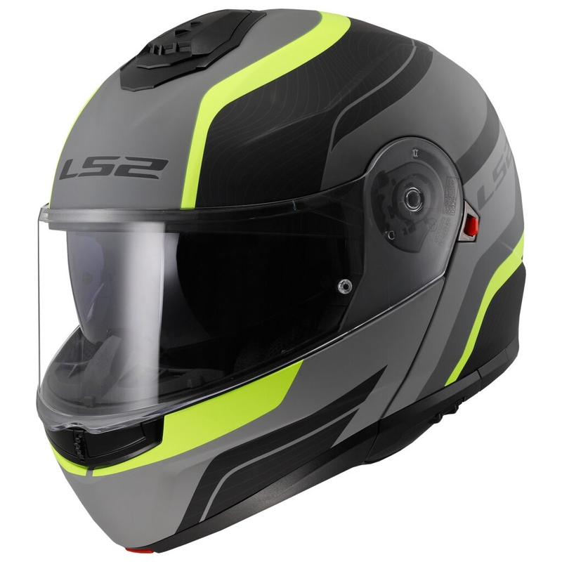 Flip-up hjelm LS2 FF908 Strobe II Monza sort-fluo gul
