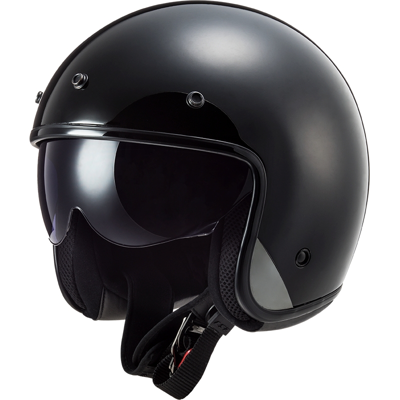 Åben motorcykelhjelm LS2 OF601 Bob II Solid sort mat