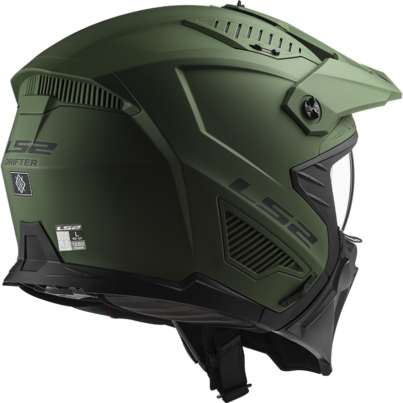 Trial-motorcykelhjelm LS2 OF606 Drifter Solid grøn mat