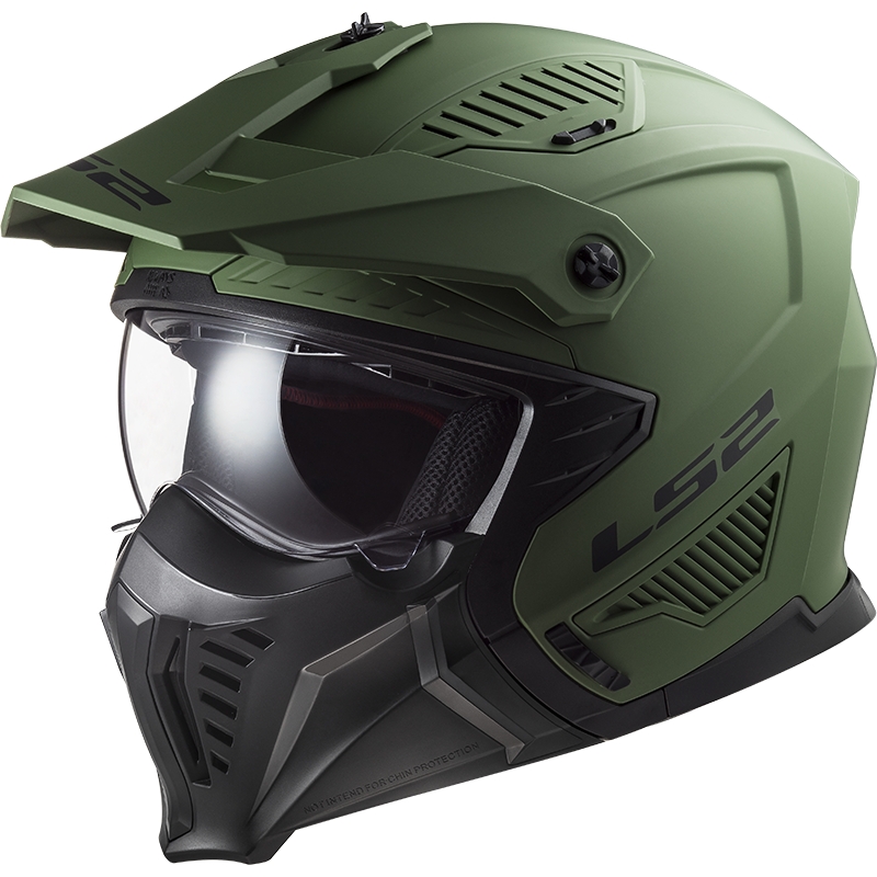 Trial-motorcykelhjelm LS2 OF606 Drifter Solid grøn mat