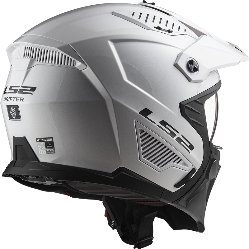 Trial-motorcykelhjelm LS2 OF606 Drifter Solid White